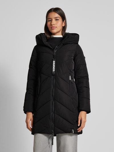 Peek & Cloppenburg KhujoSteppmantel Mit Label-Detail Modell 'DARKA' In Black