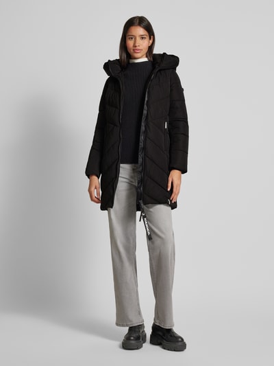 Peek & Cloppenburg khujoSteppmantel mit Label-Detail Modell 'DARKA' in black