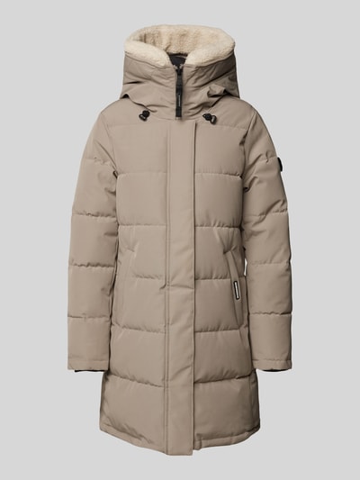 Peek & Cloppenburg KhujoSteppmantel Mit Label-Details Modell 'Teddy' In Taupe