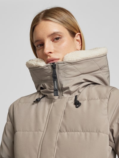 Peek & Cloppenburg KhujoSteppmantel Mit Label-Details Modell 'Teddy' In Taupe