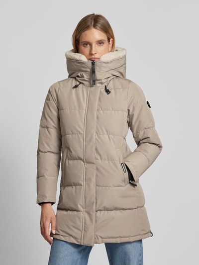 Peek & Cloppenburg KhujoSteppmantel Mit Label-Details Modell 'Teddy' In Taupe