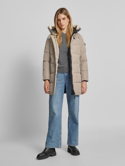 Peek & Cloppenburg khujoSteppmantel mit Label-Details Modell 'Teddy' in taupe