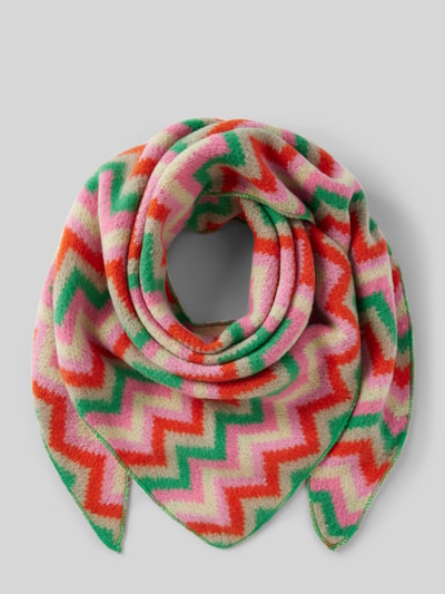 Peek & Cloppenburg Kurt BeinesSchal mit eingefassten Abschlüssen Modell 'Happy Zig Zag' in rose