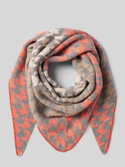 Peek & Cloppenburg Kurt BeinesSchal mit eingefassten Abschlüssen Modell 'Houndstooth Harmony' in mittelgrau