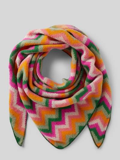 Peek & Cloppenburg Kurt BeinesSchal Mit Eingefassten Abschlüssen Modell 'Happy Zig Zag' In Orange