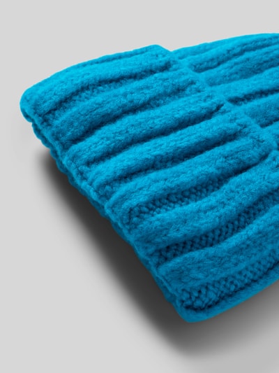 Peek & Cloppenburg Kurt BeinesStrickmütze Mit Breitem Umschlag Modell 'Clean Happy Hat' In Blau