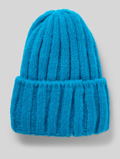 Peek & Cloppenburg Kurt BeinesStrickmütze mit breitem Umschlag Modell 'Clean Happy Hat' in blau