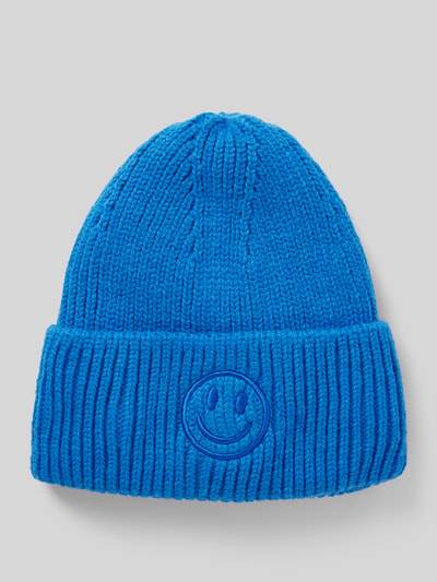 Peek & Cloppenburg Kurt BeinesStrickmütze mit Motiv-Stitching Modell 'Smiley Hat' in royal