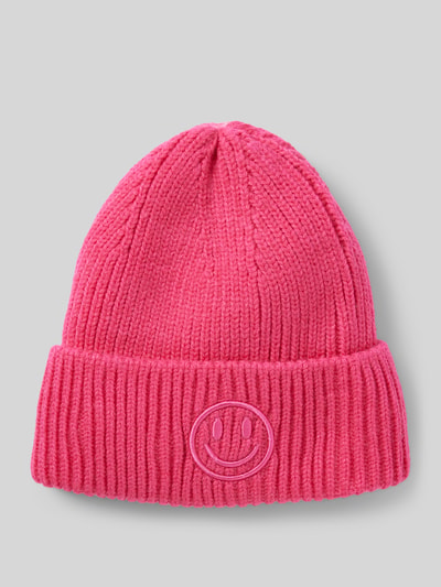 Peek & Cloppenburg Kurt BeinesStrickmütze mit Motiv-Stitching Modell 'Smiley Hat' in pink