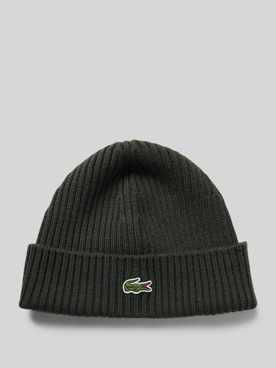 Peek & Cloppenburg Lacoste SportGrobstrick-Beanie aus Wolle in khaki