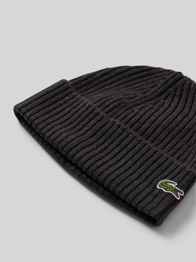 Peek & Cloppenburg LacosteBeanie In Strick-Optik In Anthrazit