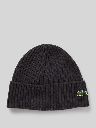 Peek & Cloppenburg LacosteBeanie in Strick-Optik in anthrazit