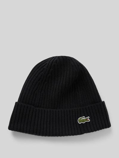 Peek & Cloppenburg LacosteBeanie in Strick-Optik in black