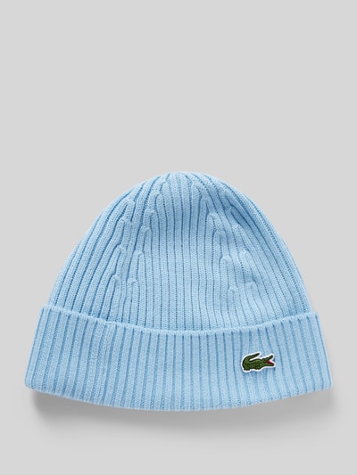 Peek & Cloppenburg LacosteBeanie in Strick-Optik in hellblau