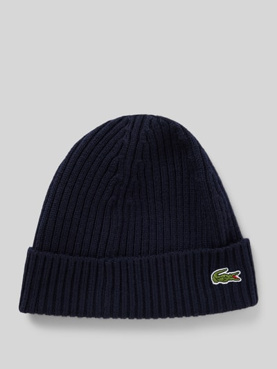 Peek & Cloppenburg LacosteBeanie in Strick-Optik in marine