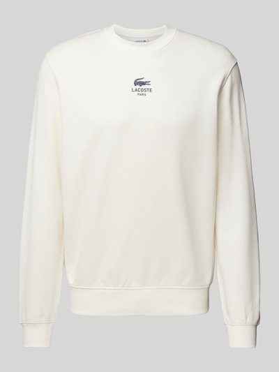 Peek & Cloppenburg LacosteClassic Fit Sweatshirt Mit Logo-Print Modell 'HERITAGE' In Offwhite