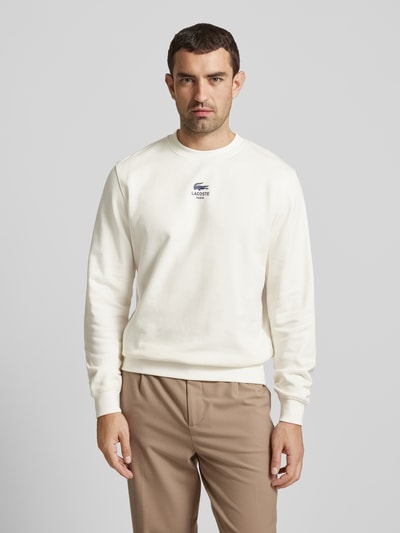 Peek & Cloppenburg LacosteClassic Fit Sweatshirt Mit Logo-Print Modell 'HERITAGE' In Offwhite