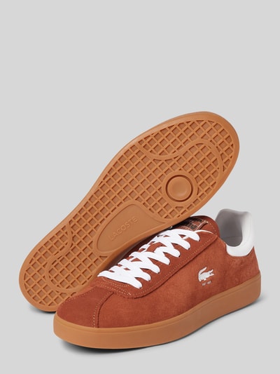 Peek & Cloppenburg LacosteLedersneaker Mit Label-Detail Modell 'BASESHOT' In Mittelbraun