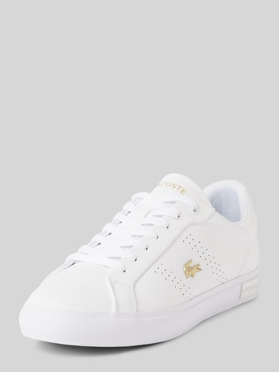 Peek & Cloppenburg LacosteLedersneaker mit Logo-Applikation Modell 'POWERCOURT 2.0' in weiss