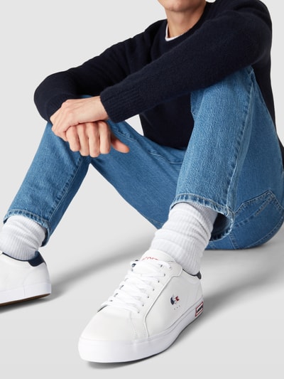 Peek & Cloppenburg LacosteSneaker Aus Leder Mit Label-Details Modell 'POWERCOURT' In Weiss