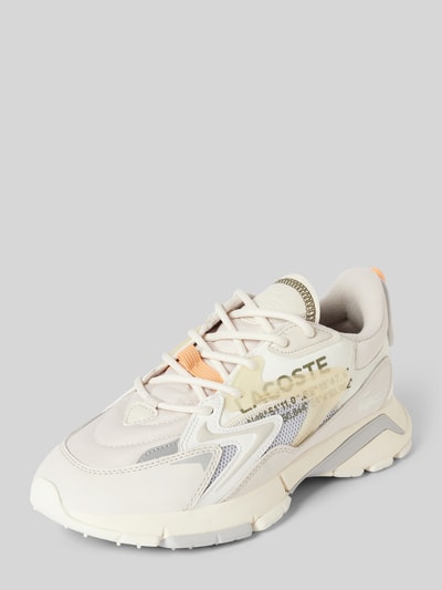 Peek & Cloppenburg LacosteSneaker aus Leder-Textil-Mix mit Schnürung in beige