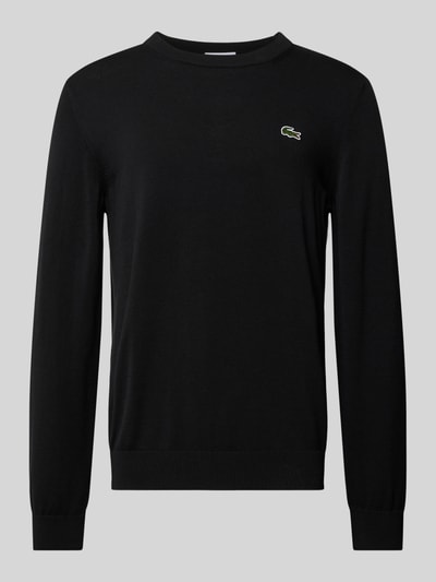 Peek & Cloppenburg LacosteStrickpullover Mit Logo-Patch In Black