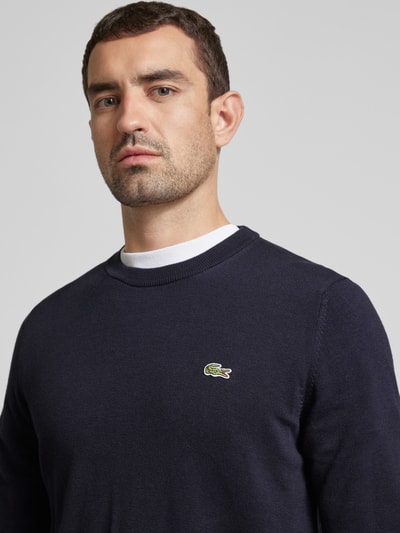 Peek & Cloppenburg LacosteStrickpullover Mit Logo-Patch In Marine