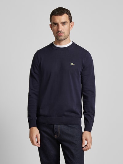 Peek & Cloppenburg LacosteStrickpullover Mit Logo-Patch In Marine