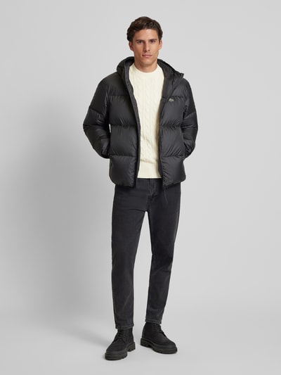 Peek & Cloppenburg LacosteStrickpullover mit Logo-Patch in offwhite