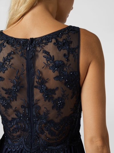 Peek & Cloppenburg LaonaAbendkleid Mit Ziersteinen Und Floralen Stickereien In Dunkelblau
