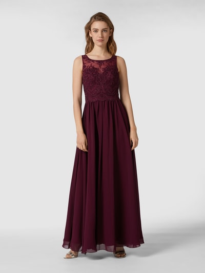 Peek & Cloppenburg LaonaAbendkleid Mit Ziersteinen Und Floralen Stickereien In Bordeaux
