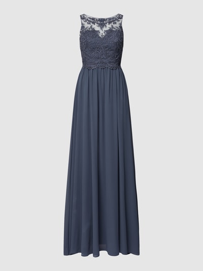 Peek & Cloppenburg LaonaAbendkleid Mit Ziersteinen Und Floralen Stickereien In Rauchblau