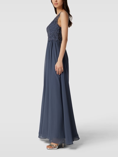 Peek & Cloppenburg LaonaAbendkleid Mit Ziersteinen Und Floralen Stickereien In Rauchblau
