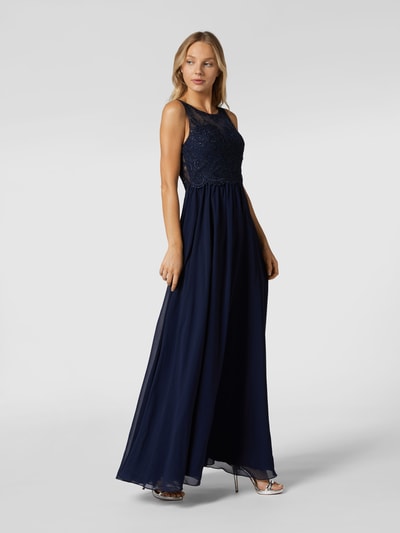 Peek & Cloppenburg LaonaAbendkleid mit Ziersteinen und floralen Stickereien in dunkelblau