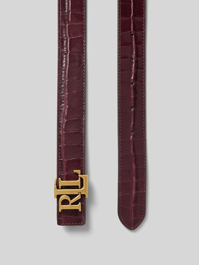 Peek & Cloppenburg Lauren Ralph LaurenGürtel Aus Rindsleder Mit Pinschließe In Dunkelrot