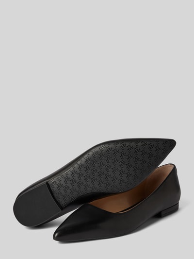 Peek & Cloppenburg Lauren Ralph LaurenLederballerinas Mit Blockabsatz Modell 'LONDYN' In Black