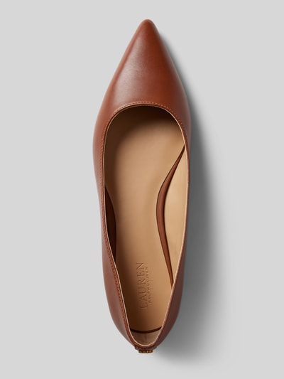 Peek & Cloppenburg Lauren Ralph LaurenLederballerinas Mit Blockabsatz Modell 'LONDYN' In Cognac