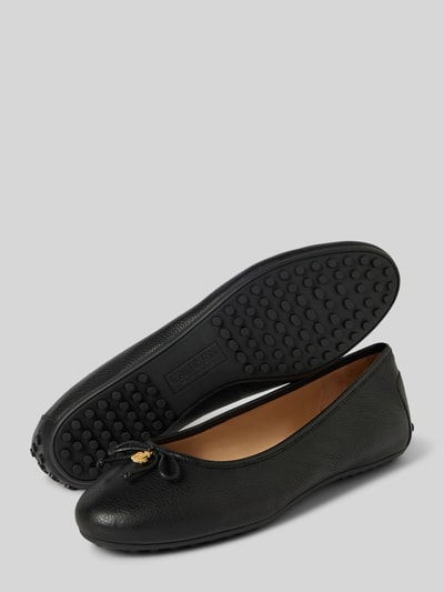 Peek & Cloppenburg Lauren Ralph LaurenLederballerinas Mit Label-Applikation Modell 'JAYNA' In Black