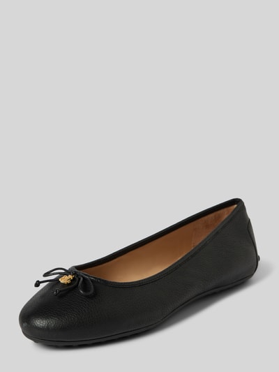 Peek & Cloppenburg Lauren Ralph LaurenLederballerinas mit Label-Applikation Modell 'JAYNA' in black