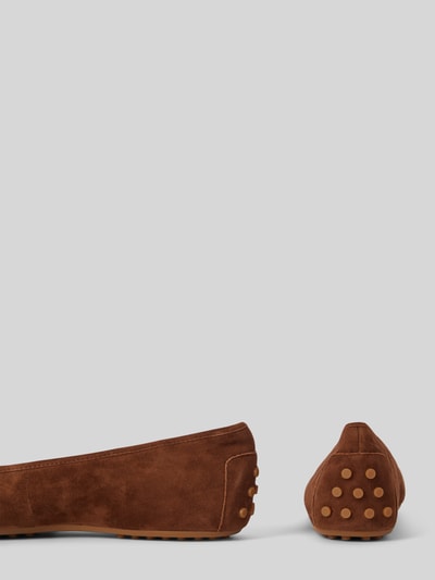 Peek & Cloppenburg Lauren Ralph LaurenLederballerinas Mit Schleifen-Detail Modell 'JAYNA DRIVER' In Cognac