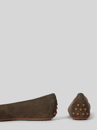 Peek & Cloppenburg Lauren Ralph LaurenLederballerinas Mit Schleifen-Detail Modell 'JAYNA DRIVER' In Oliv