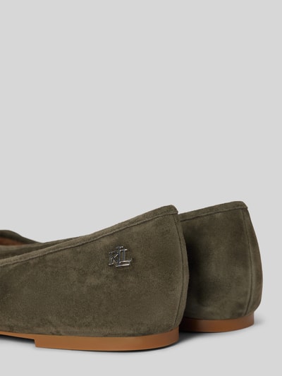 Peek & Cloppenburg Lauren Ralph LaurenLederballerinas Mit Zierschleife Modell 'JAYNA' In Khaki