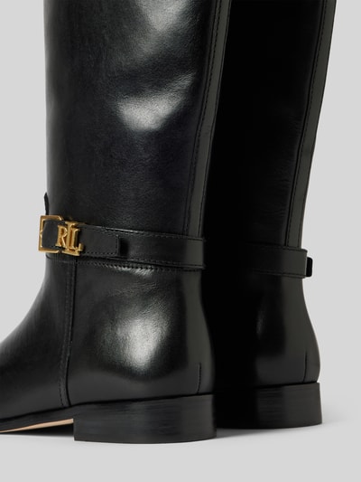 Peek & Cloppenburg Lauren Ralph LaurenLederboots Mit Label-Applikation Modell 'BROOKE' In Black