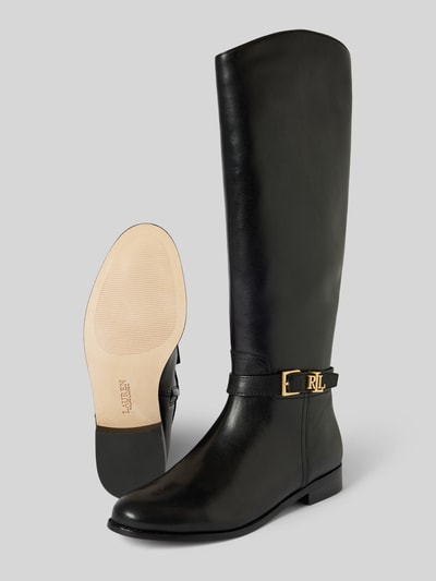 Peek & Cloppenburg Lauren Ralph LaurenLederboots Mit Label-Applikation Modell 'BROOKE' In Black