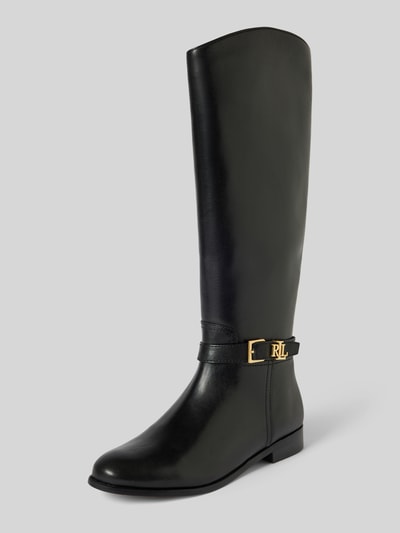 Peek & Cloppenburg Lauren Ralph LaurenLederboots mit Label-Applikation Modell 'BROOKE' in black