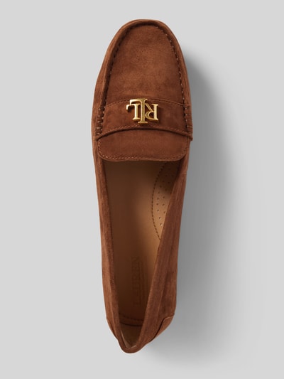 Peek & Cloppenburg Lauren Ralph LaurenLederloafer Mit Label-Applikation Modell 'BARNSBURY' In Cognac