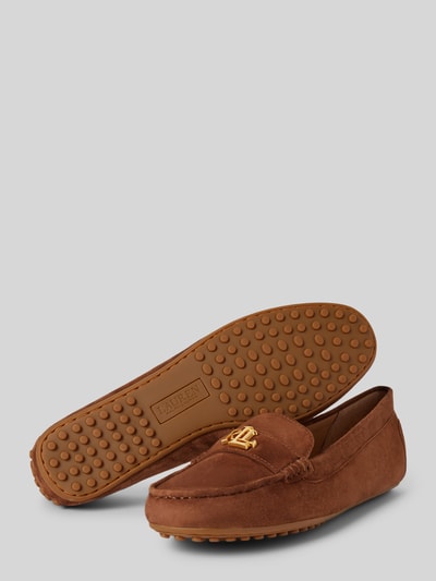 Peek & Cloppenburg Lauren Ralph LaurenLederloafer Mit Label-Applikation Modell 'BARNSBURY' In Cognac