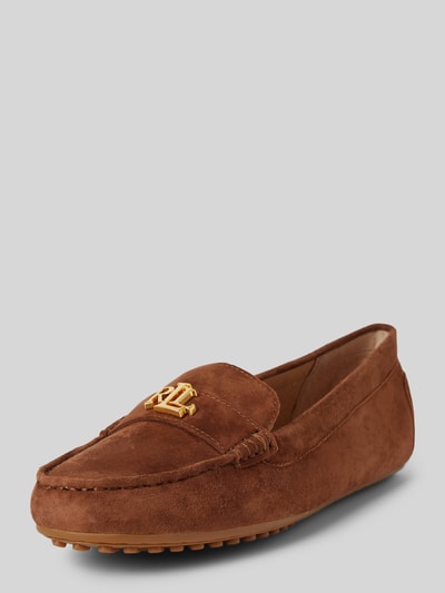 Peek & Cloppenburg Lauren Ralph LaurenLederloafer mit Label-Applikation Modell 'BARNSBURY' in cognac