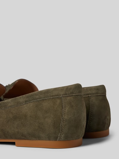 Peek & Cloppenburg Lauren Ralph LaurenLederloafers Mit Label-Applikation Modell 'AVERI III' In Khaki