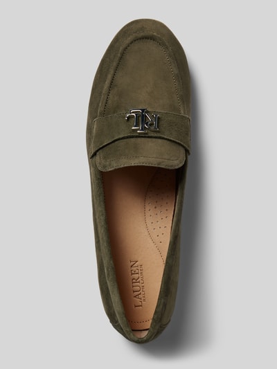 Peek & Cloppenburg Lauren Ralph LaurenLederloafers Mit Label-Applikation Modell 'AVERI III' In Khaki